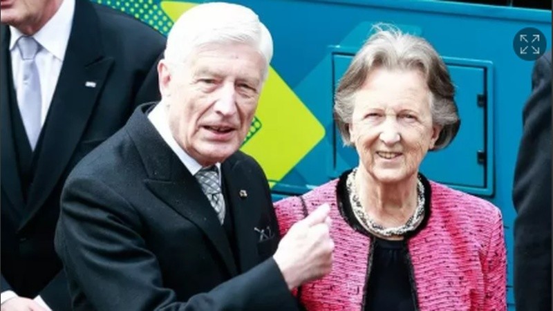Dries van Agt, ex primer ministro holandés, y su esposa Eugenie van Agt-Krekelberg.