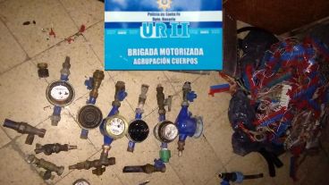 Los elementos que había robado el ladrón de Pichincha.