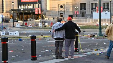 El lugar donde ocurrió el tiroteo fue el punto final del desfile de los jugadores.
