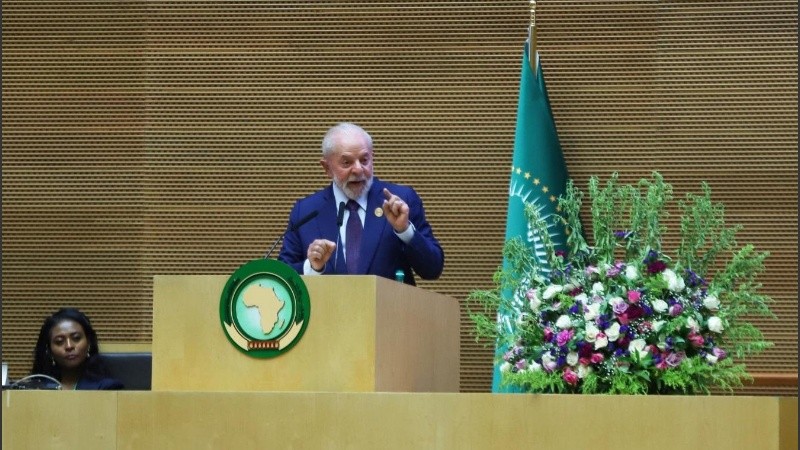 El presidente de Brasil, Lula da Silva, en una cumbre de la Unión Africana.