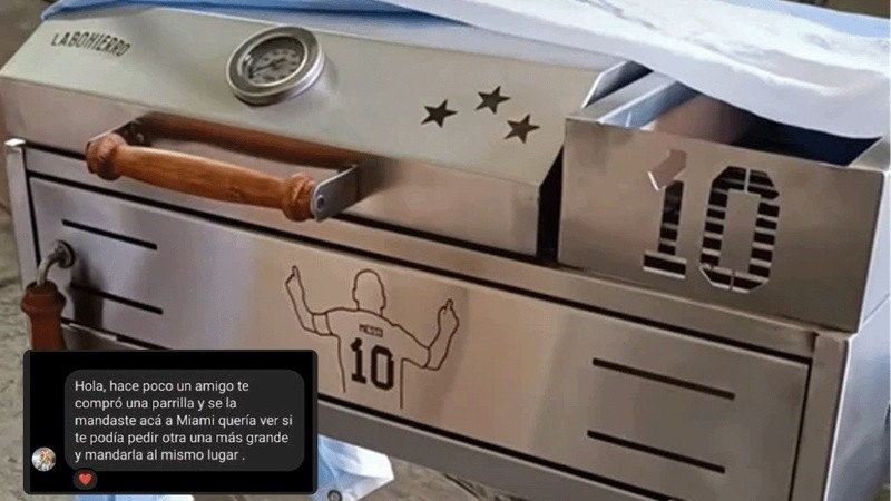 Un fabricante de parillas bonaerense recibió un pedido de la familia Messi.