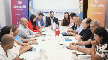Imagen del primer encuentro paritario a comienzos de año, que luego quedó empantanado.