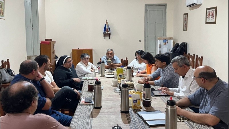 Imagen de la reunión que Javkin y Belay encabezaron este lunes.