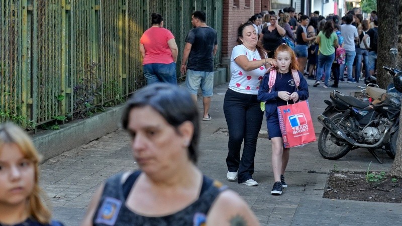 Los alumnos del Normal 3 madrugaron este miércoles.