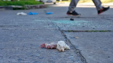 La escena del crimen del taxista Diego.