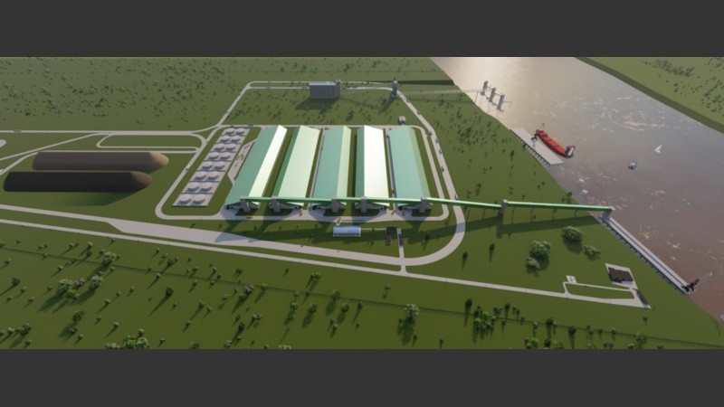 Así será el nuevo puerto de Timbúes.