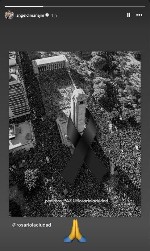 Ángel Di María se sumó al pedido de paz en Rosario | Rosario3