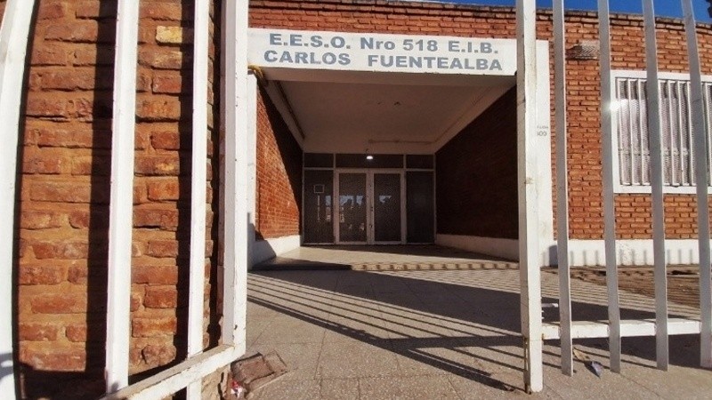 La escuela Fuentealba, una de las instituciones que denunció intimidaciones.