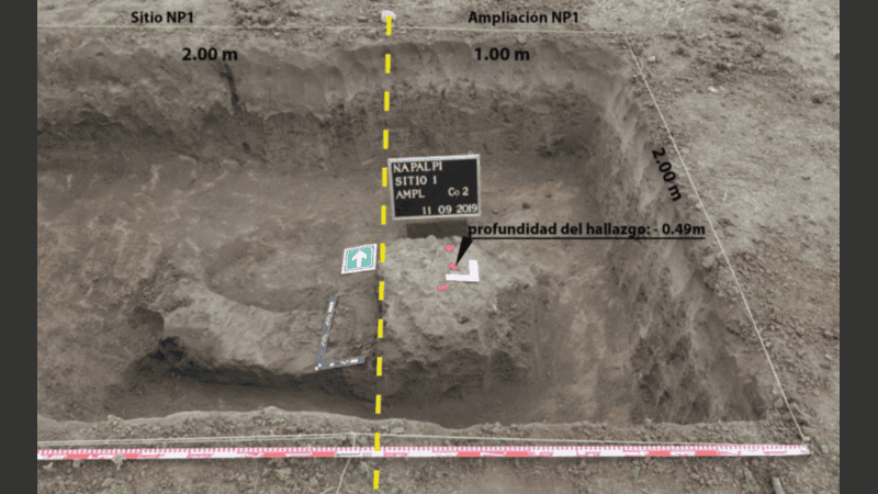 Hallazgo durante los trabajos en 2019 del Equipo Argentino de Antropología Forense.