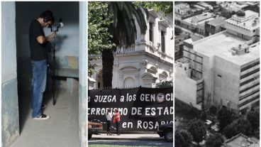 Imágenes de los documentales "La arquitectura del crimen", "Los días del juicio" y La Vigil (archivo Museo de la Memoria)