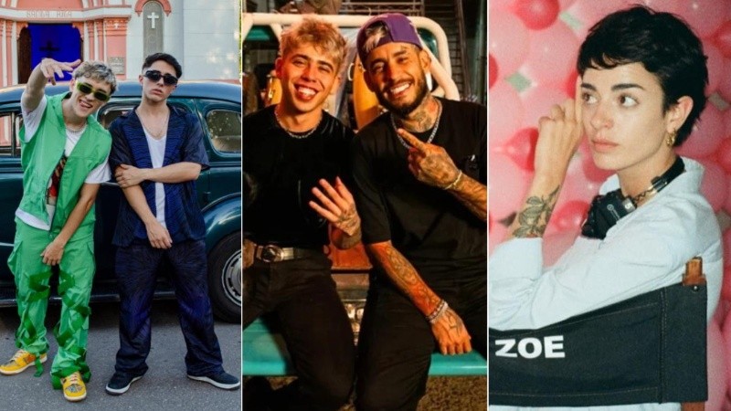 Chino y Luka, Luck Ra y Ulises Buenos, y Zoe Gotusso.