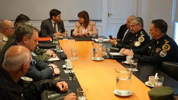 La reunión del comité de crisis sobre la seguridad en Rosario este jueves, en la que no dejaron trascender cifras de resultados.