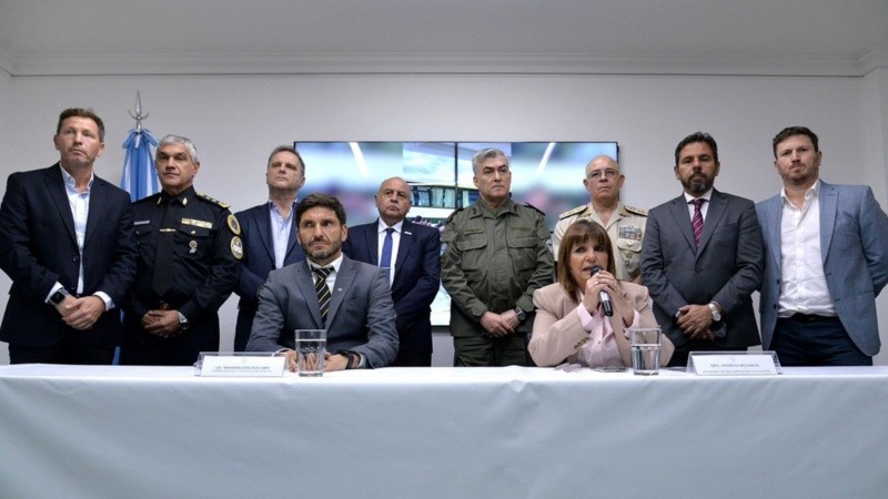 La reunión del comité de crisis sobre la seguridad en Rosario este jueves, en la que no dejaron trascender cifras de resultados.