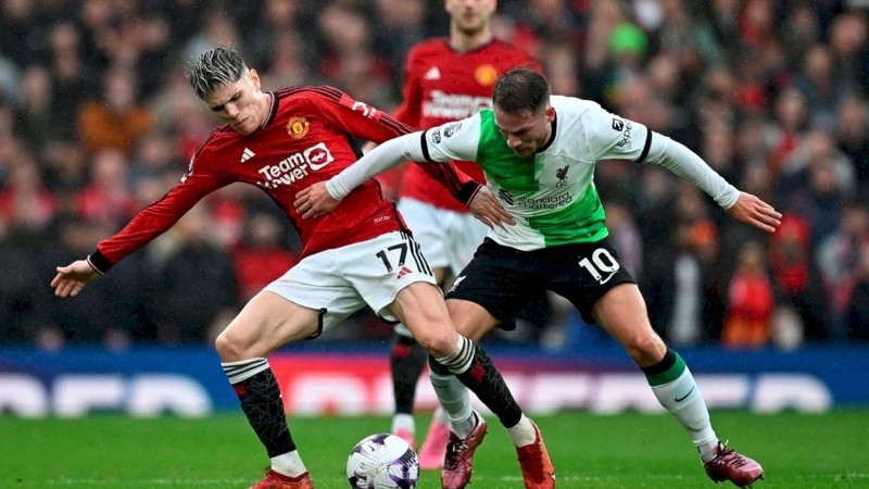Los argentinos Alejandro Garnacho y Alexis Mac Allister fueron titulares.