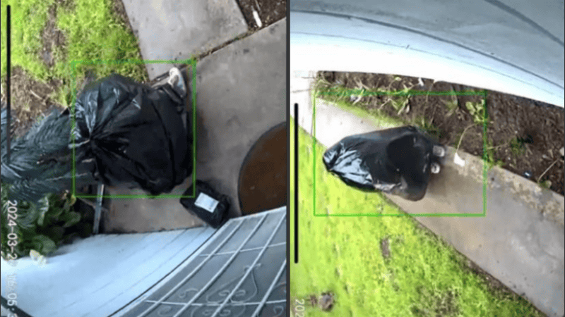 En las imágenes se observa que se acerca una delincuente disfrazado de 