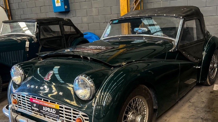 Entre los autos a rematar figura un Triumph modelo TR3 de 1958/9.