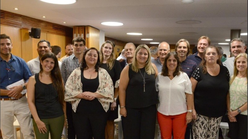 Los integrantes de la lista ganadora.