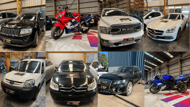  En total son 40 lotes con autos, motos y camionetas cuyos precios base oscilan entre los 200 mil y los 20 millones de pesos.