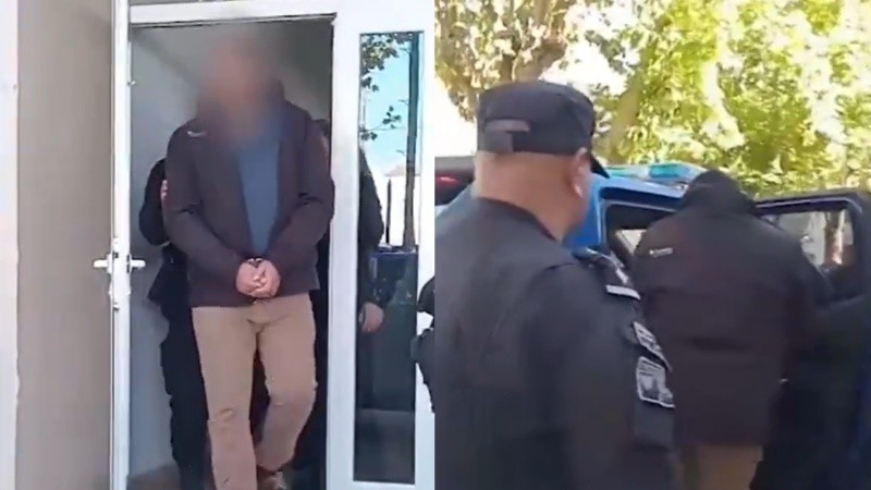 El imputado después de la audiencia.