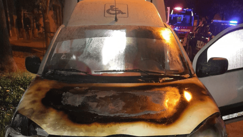 Así quedó el vehículo de David.