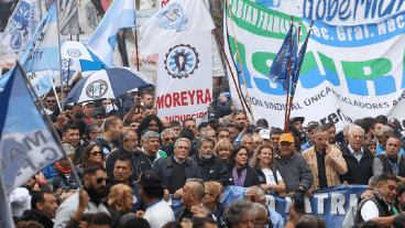La concentración y marcha de la CGT en Buenos Aires.