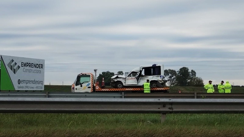 Así quedó uno de los vehículos involucrados.