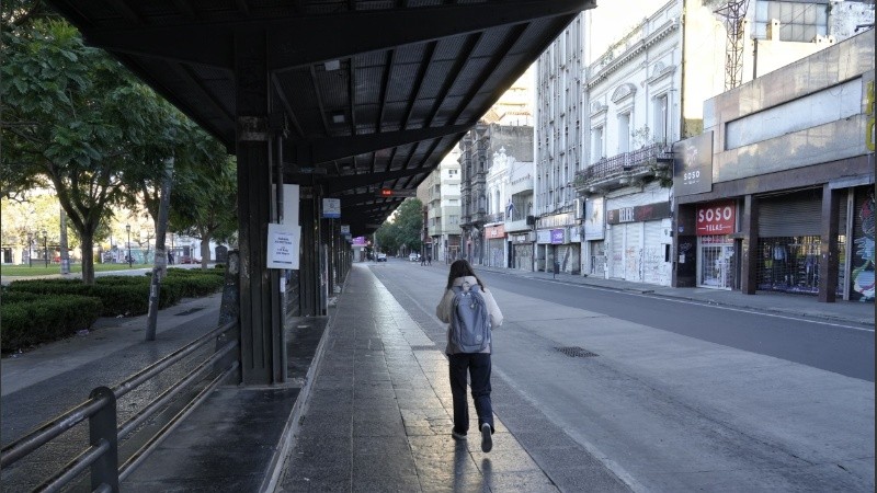 Así lució la ciudad en medio del paro general.