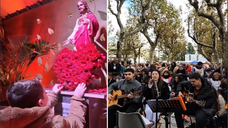 Antonio Ventura recibió la bendición de Leda en Buenos Aires.