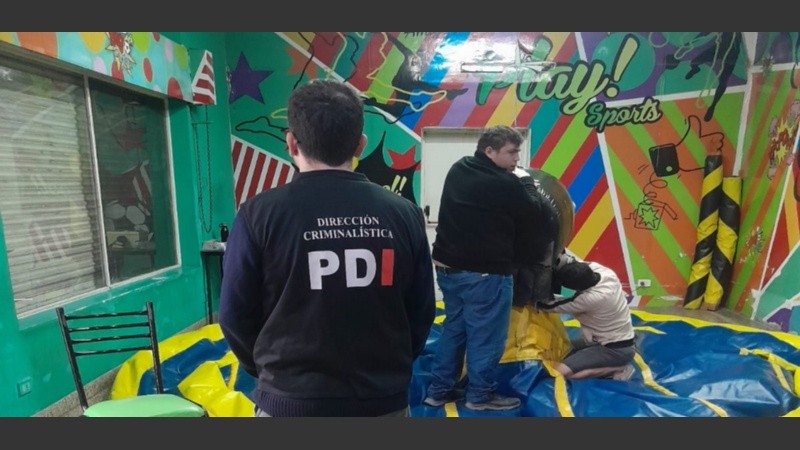 El toro mecánico en el salón Big Party.