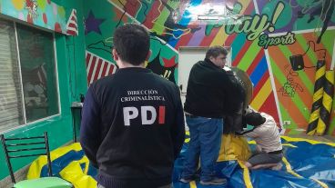 El toro mecánico en el salón Big Party.