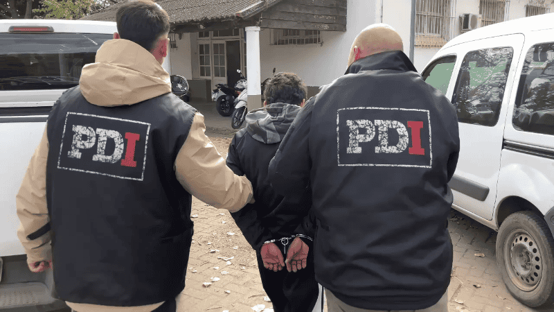 Sánchez, al ser llevado a la sede de la PDI el pasado viernes.