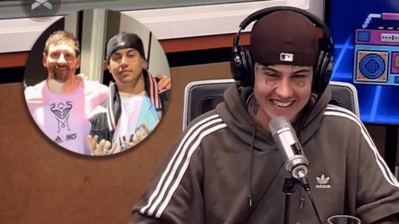 El futbolista formó parte del video que se proyecta en la previa del recital