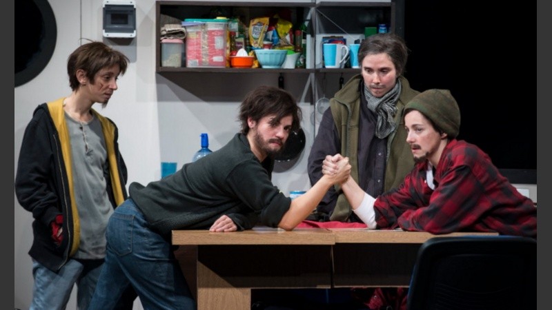 Las actrices Elisa Carricajo, Pilar Gamboa, Valeria Correa y Laura Paredes (Pile de Lava) en la obra 