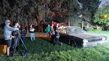 Momentos del rodaje del film "Memoria de una madre" en noviembre de 2023.