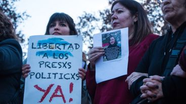 La marcha de familiares en Buenos Aires.