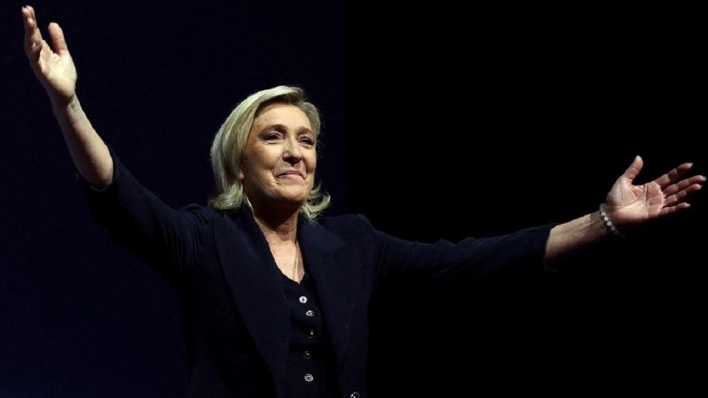 Marine Le Pen, la líder de la ultraderecha de Francia, gran ganadora de la elección.