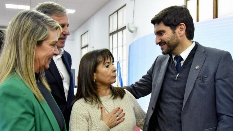 Trimarco junto al gobernador este jueves en Rosario.