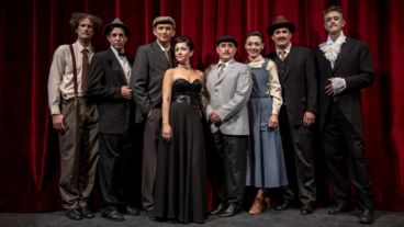 El elenco de la obra "Pasaje a La Comedia".