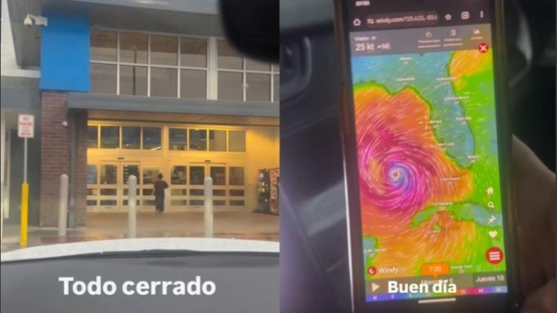 La artista mostró cómo vive la gente del lugar el anuncio del huracán