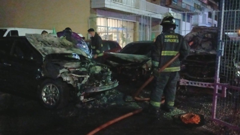 Una dotación de Bomberos Zapadores sofocó las llamas.