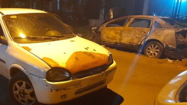 El Corsa blanco quedó secuestrado.