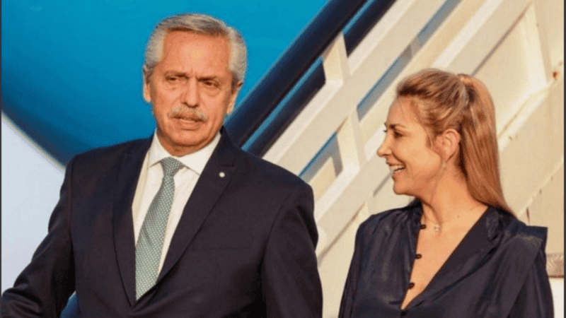 Alberto Fernández con la ex primera dama.