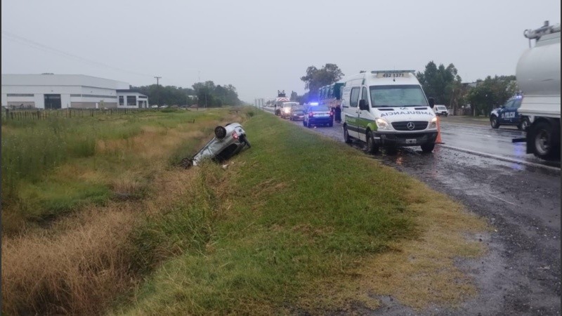 Así quedó el vehículo siniestrado.
