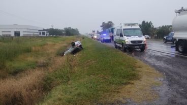 Así quedó el vehículo siniestrado.