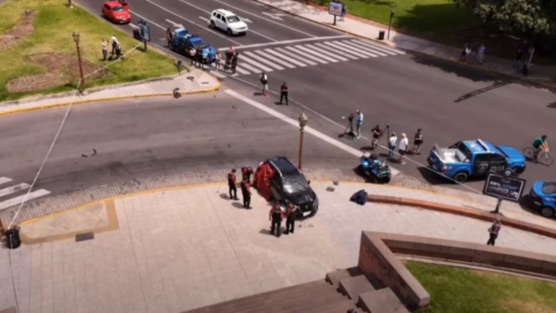 El siniestro vial ocurrió en una esquina de Recoleta.
