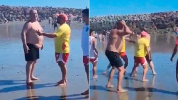 Echaron a dos guardavidas que se trenzaron a golpes con un hombre que viajó a veranear a Rawson.