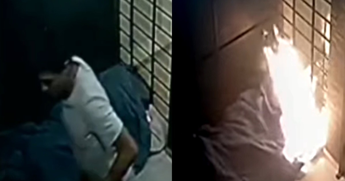 Video: vecinos acusan a un joven que vive en la calle de quemar ...