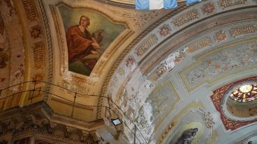 Daños en los techos de la Catedral.