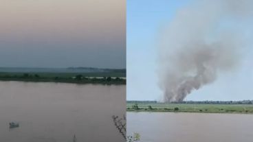 Al atardecer los cuatro focos se volvieron uno grande frente a San Lorenzo.