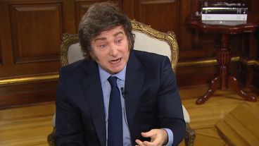 Milei este lunes en el canal de noticias TN.